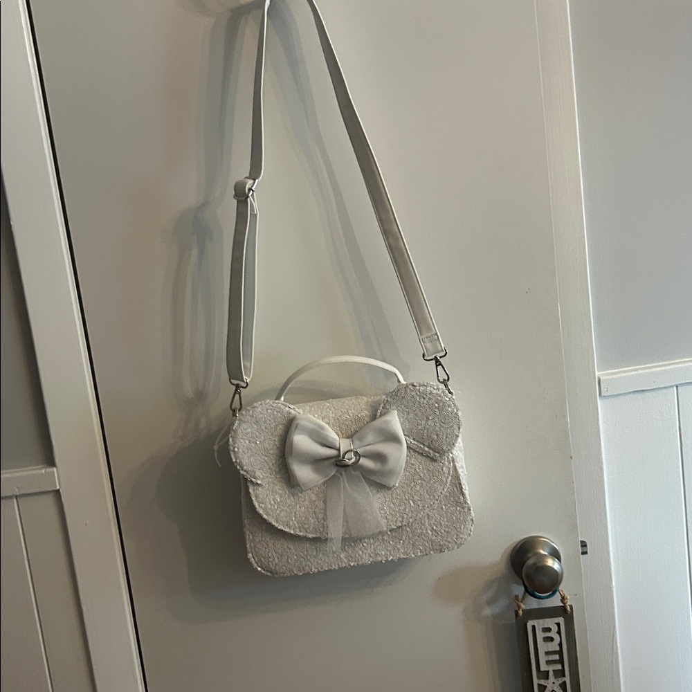 Loungefly White Crossbody Bag with Bow